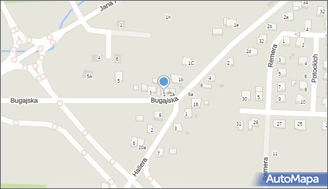 Zator, Bugajska, 1, mapa Zator