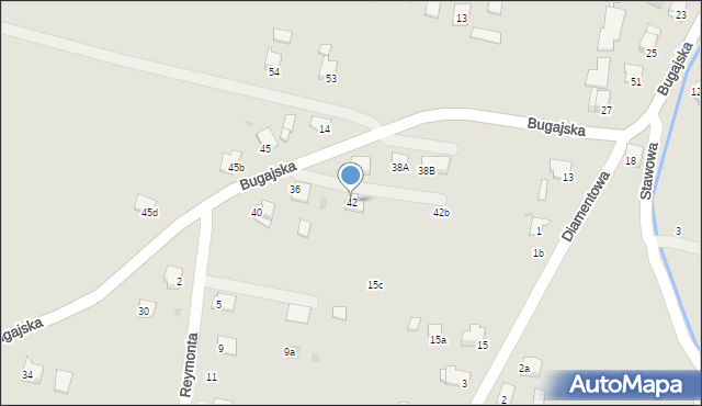 Zator, Bugajska, 42, mapa Zator