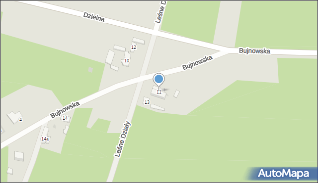 Zelów, Bujnowska, 11, mapa Zelów
