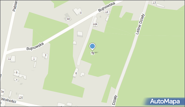 Zelów, Bujnowska, 7B, mapa Zelów