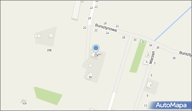 Zgłobice, Bursztynowa, 22a, mapa Zgłobice