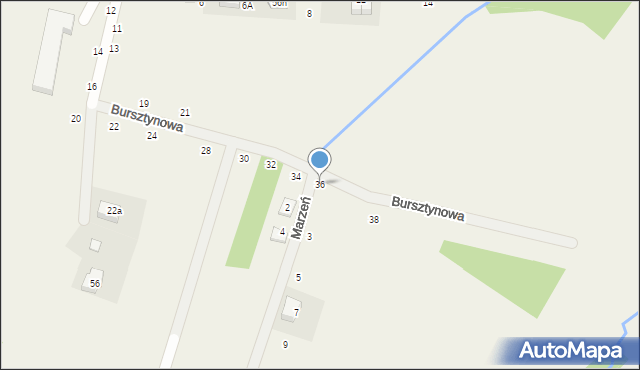 Zgłobice, Bursztynowa, 36, mapa Zgłobice