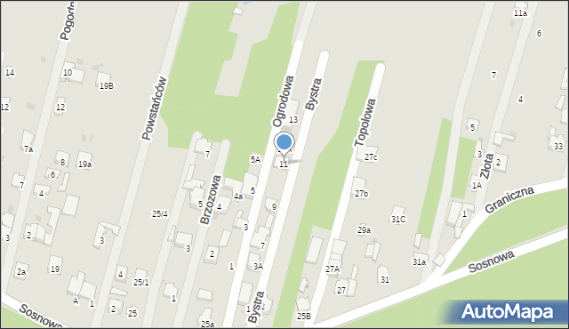 Blachownia, Bystra, 11, mapa Blachownia