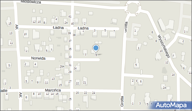 Busko-Zdrój, Byrkowskiego Leopolda, dr., 3, mapa Busko-Zdrój