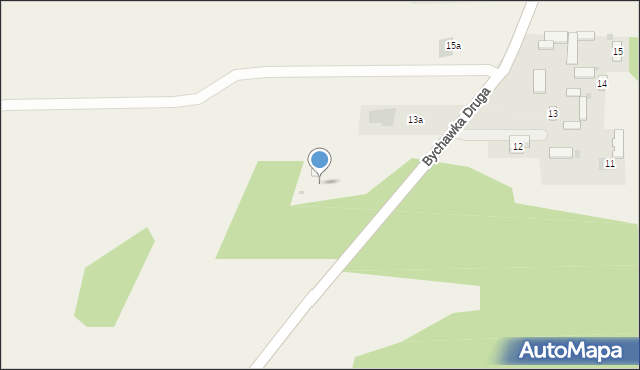 Bychawka Druga, Bychawka Druga, 11a, mapa Bychawka Druga