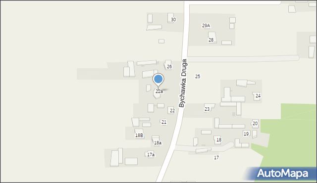 Bychawka Druga, Bychawka Druga, 22a, mapa Bychawka Druga