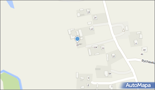 Bychawka Trzecia, Bychawka Trzecia, 12, mapa Bychawka Trzecia