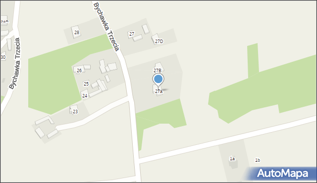 Bychawka Trzecia, Bychawka Trzecia, 27a, mapa Bychawka Trzecia