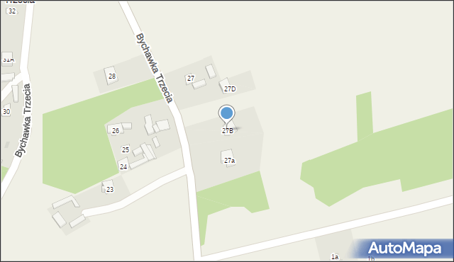 Bychawka Trzecia, Bychawka Trzecia, 27B, mapa Bychawka Trzecia