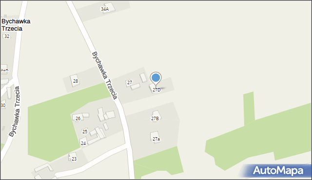 Bychawka Trzecia, Bychawka Trzecia, 27D, mapa Bychawka Trzecia