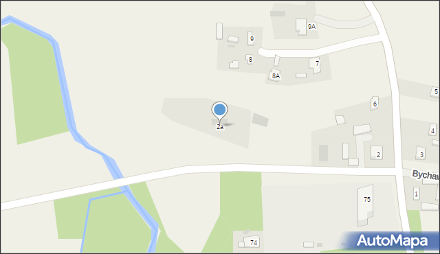 Bychawka Trzecia, Bychawka Trzecia, 2a, mapa Bychawka Trzecia