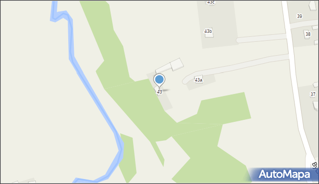 Bychawka Trzecia, Bychawka Trzecia, 43, mapa Bychawka Trzecia