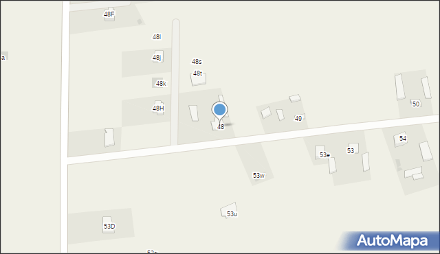 Bychawka Trzecia, Bychawka Trzecia, 48, mapa Bychawka Trzecia