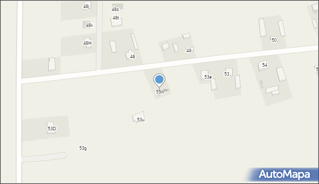 Bychawka Trzecia, Bychawka Trzecia, 53w, mapa Bychawka Trzecia