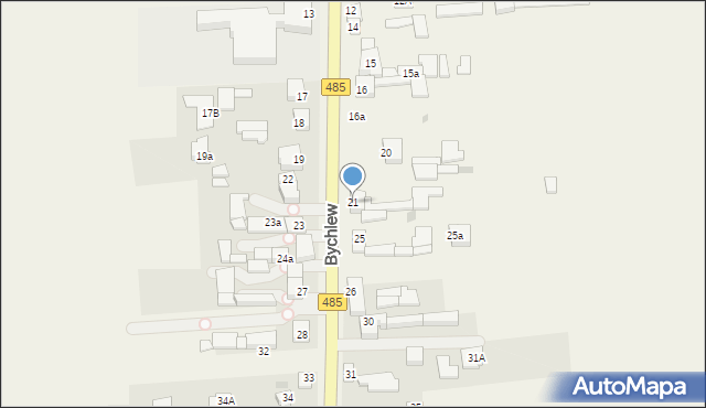 Bychlew, Bychlew, 21, mapa Bychlew