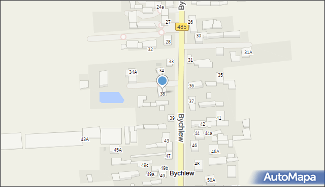 Bychlew, Bychlew, 38, mapa Bychlew