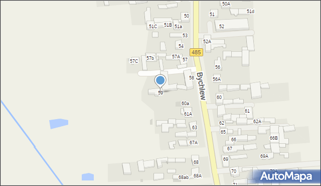 Bychlew, Bychlew, 59, mapa Bychlew