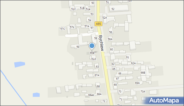Bychlew, Bychlew, 60a, mapa Bychlew