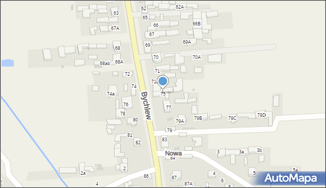 Bychlew, Bychlew, 75, mapa Bychlew