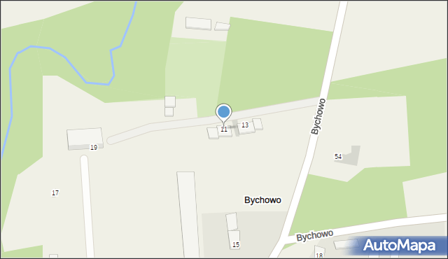 Bychowo, Bychowo, 11, mapa Bychowo