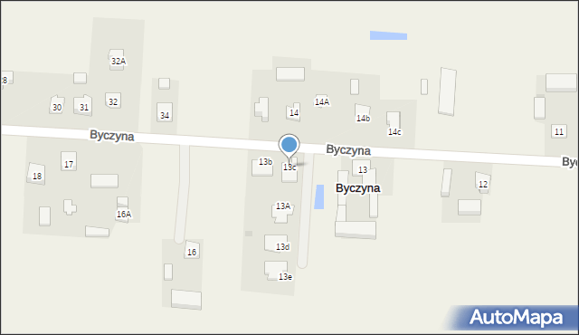 Byczyna, Byczyna, 13c, mapa Byczyna