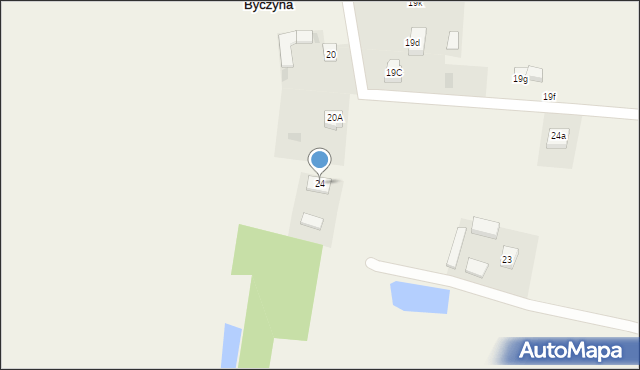 Byczyna, Byczyna, 24, mapa Byczyna