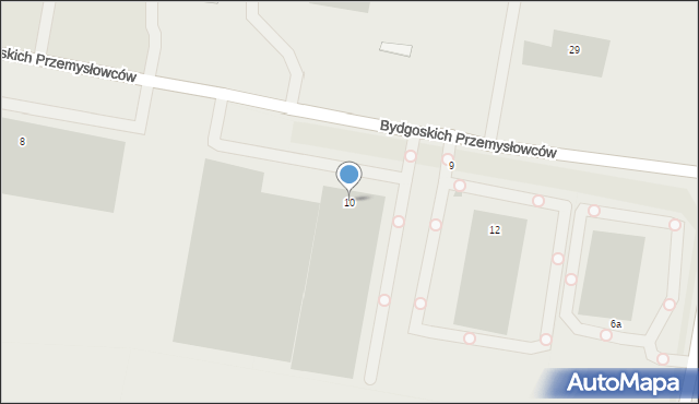 Bydgoszcz, Bydgoskich Przemysłowców, 10, mapa Bydgoszczy