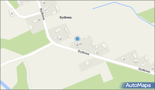 Bydłowa, Bydłowa, 14, mapa Bydłowa