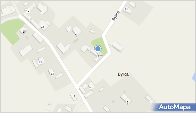 Bylica, Bylica, 3, mapa Bylica