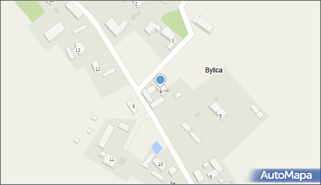 Bylica, Bylica, 4, mapa Bylica