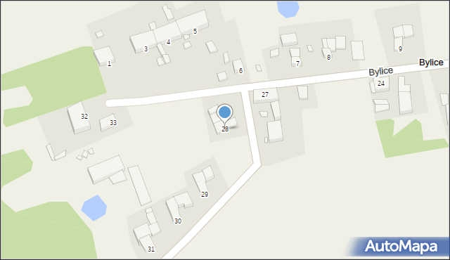 Bylice, Bylice, 28, mapa Bylice