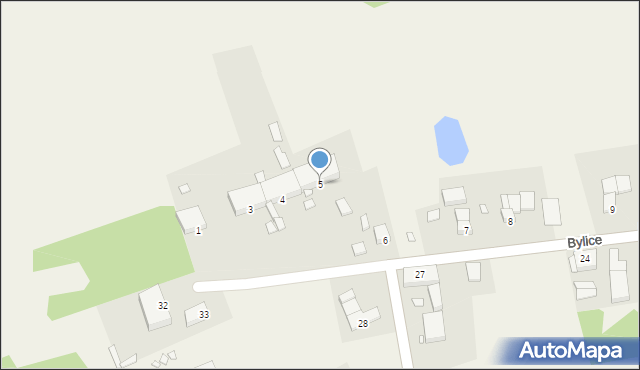 Bylice, Bylice, 5, mapa Bylice
