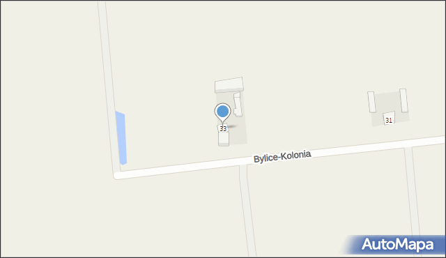 Bylice-Kolonia, Bylice-Kolonia, 33, mapa Bylice-Kolonia