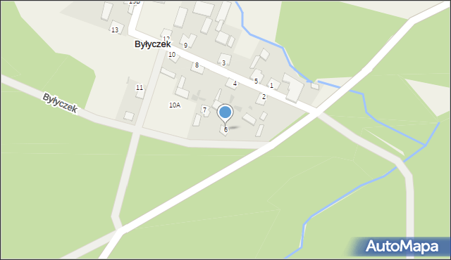 Byłyczek, Byłyczek, 6, mapa Byłyczek