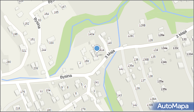 Bysina, Bysina, 1, mapa Bysina