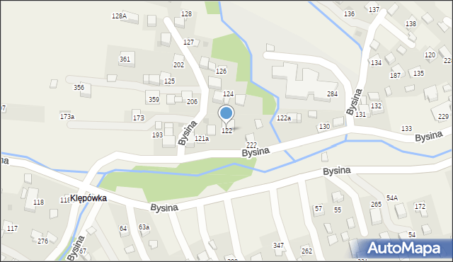 Bysina, Bysina, 122, mapa Bysina