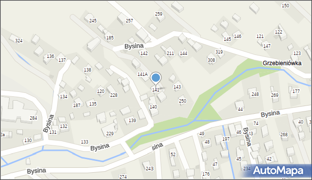 Bysina, Bysina, 141, mapa Bysina