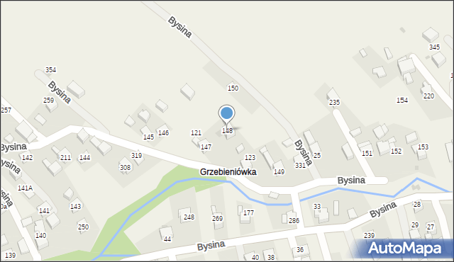 Bysina, Bysina, 148, mapa Bysina