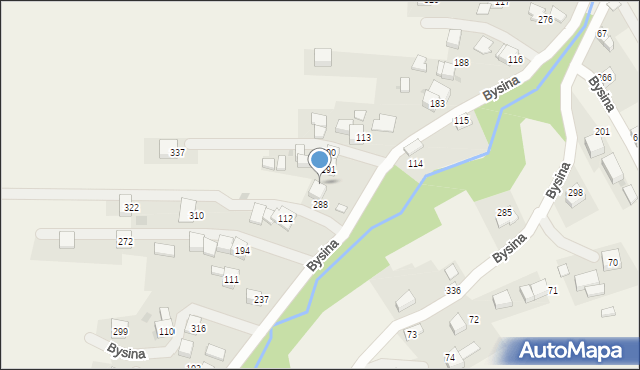 Bysina, Bysina, 200a, mapa Bysina