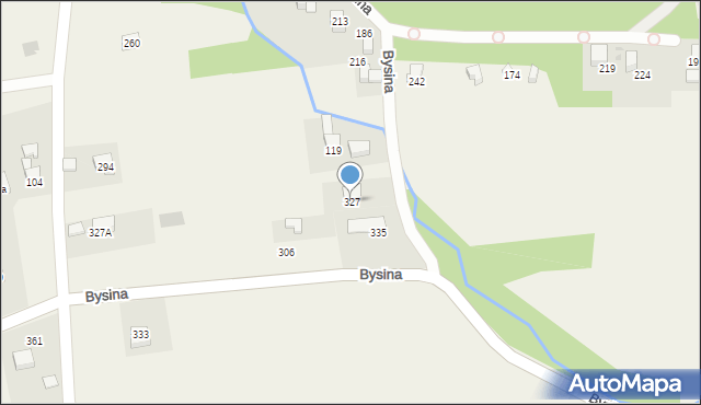 Bysina, Bysina, 327, mapa Bysina