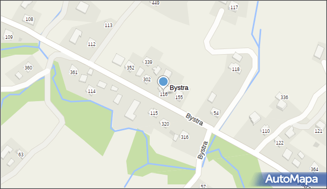 Bystra, Bystra, 116, mapa Bystra