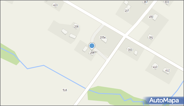 Bystra, Bystra, 205, mapa Bystra