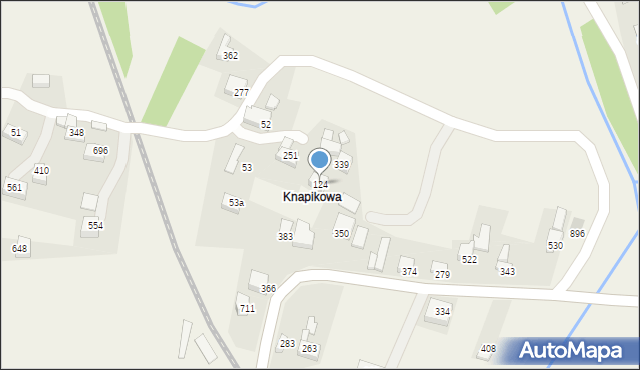 Bystra Podhalańska, Bystra Podhalańska, 124, mapa Bystra Podhalańska