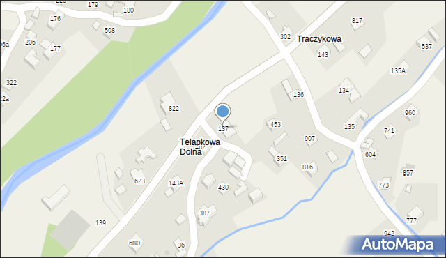 Bystra Podhalańska, Bystra Podhalańska, 137, mapa Bystra Podhalańska