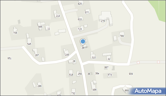 Bystra Podhalańska, Bystra Podhalańska, 29, mapa Bystra Podhalańska