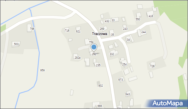 Bystra Podhalańska, Bystra Podhalańska, 292, mapa Bystra Podhalańska