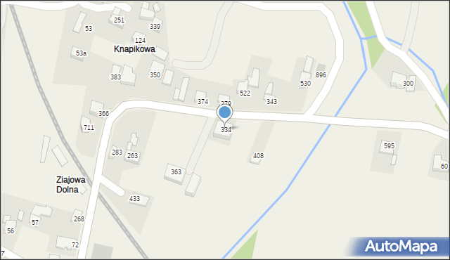 Bystra Podhalańska, Bystra Podhalańska, 334, mapa Bystra Podhalańska