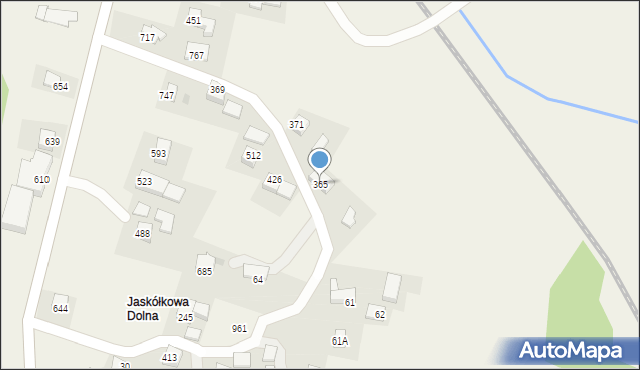 Bystra Podhalańska, Bystra Podhalańska, 365, mapa Bystra Podhalańska