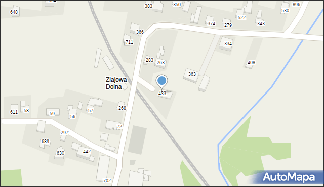 Bystra Podhalańska, Bystra Podhalańska, 433, mapa Bystra Podhalańska