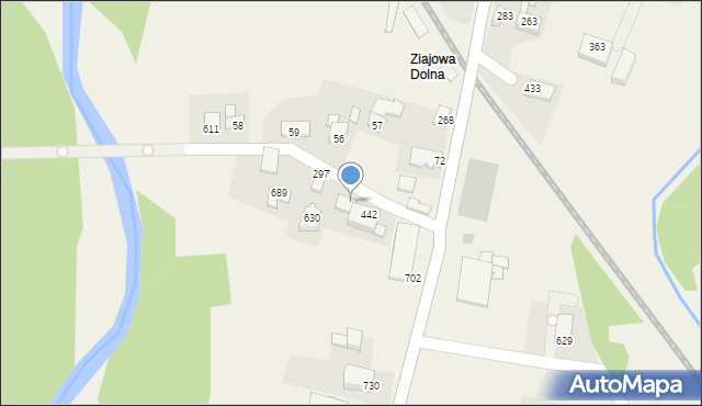 Bystra Podhalańska, Bystra Podhalańska, 442A, mapa Bystra Podhalańska